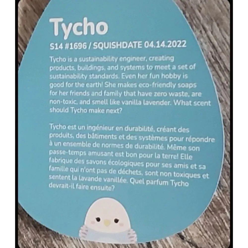 Tycho 8” Bird Original Squishmallows Plush